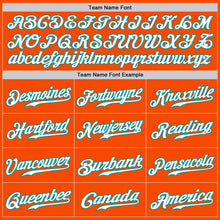 Load image into Gallery viewer, Custom Orange White-Teal Authentic Fade Fashion Baseball Jersey
