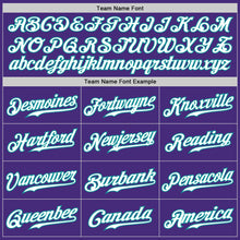 Load image into Gallery viewer, Custom Purple White-Teal Authentic Fade Fashion Baseball Jersey
