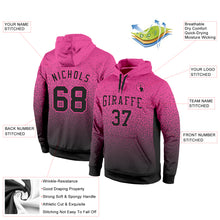 Load image into Gallery viewer, Custom Stitched Pink Black Fade Fashion Sports Pullover Sweatshirt Hoodie
