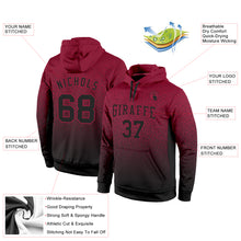 Load image into Gallery viewer, Custom Stitched Cardinal Black Fade Fashion Sports Pullover Sweatshirt Hoodie
