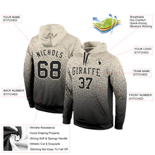 Load image into Gallery viewer, Custom Stitched Cream Black Fade Fashion Sports Pullover Sweatshirt Hoodie
