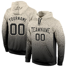 Load image into Gallery viewer, Custom Stitched Cream Black Fade Fashion Sports Pullover Sweatshirt Hoodie
