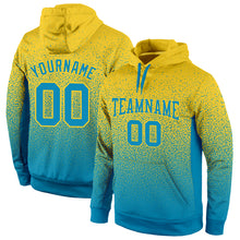 Load image into Gallery viewer, Custom Stitched Gold Panther Blue Fade Fashion Sports Pullover Sweatshirt Hoodie
