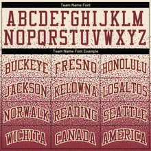 Load image into Gallery viewer, Custom Stitched Cream Burgundy Fade Fashion Sports Pullover Sweatshirt Hoodie
