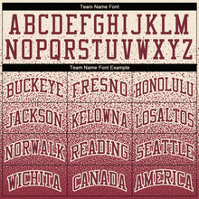 Load image into Gallery viewer, Custom Stitched Cream Burgundy Fade Fashion Sports Pullover Sweatshirt Hoodie
