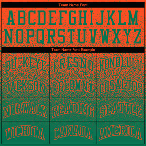 Custom Stitched Orange Kelly Green Fade Fashion Sports Pullover Sweatshirt Hoodie