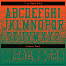 Load image into Gallery viewer, Custom Stitched Orange Kelly Green Fade Fashion Sports Pullover Sweatshirt Hoodie
