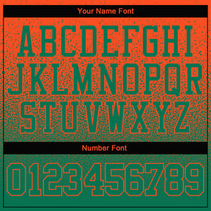 Custom Stitched Orange Kelly Green Fade Fashion Sports Pullover Sweatshirt Hoodie