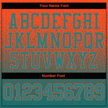 Load image into Gallery viewer, Custom Stitched Orange Aqua Fade Fashion Sports Pullover Sweatshirt Hoodie
