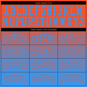 Custom Stitched Orange Powder Blue Fade Fashion Sports Pullover Sweatshirt Hoodie
