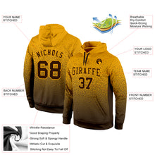 Load image into Gallery viewer, Custom Stitched Gold Brown Fade Fashion Sports Pullover Sweatshirt Hoodie
