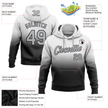 Load image into Gallery viewer, Custom Stitched White Gray-Black Fade Fashion Sports Pullover Sweatshirt Hoodie
