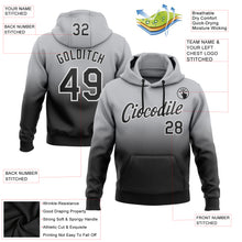 Load image into Gallery viewer, Custom Stitched Gray Black-White Fade Fashion Sports Pullover Sweatshirt Hoodie
