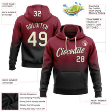 Load image into Gallery viewer, Custom Stitched Crimson Cream-Black Fade Fashion Sports Pullover Sweatshirt Hoodie
