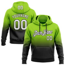 Load image into Gallery viewer, Custom Stitched Neon Green White-Black Fade Fashion Sports Pullover Sweatshirt Hoodie
