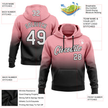 Load image into Gallery viewer, Custom Stitched Medium Pink White-Black Fade Fashion Sports Pullover Sweatshirt Hoodie
