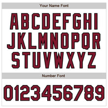 Load image into Gallery viewer, Custom White Pinstripe Crimson-Black Authentic Fade Fashion Baseball Jersey
