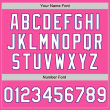 Load image into Gallery viewer, Custom Pink Pinstripe White-Purple Authentic Fade Fashion Baseball Jersey
