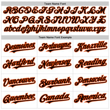 Load image into Gallery viewer, Custom White Pinstripe Black-Orange Authentic Fade Fashion Baseball Jersey

