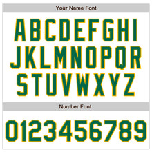 Load image into Gallery viewer, Custom White Pinstripe Kelly Green-Gold Authentic Fade Fashion Baseball Jersey
