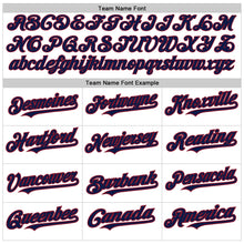 Load image into Gallery viewer, Custom White Pinstripe Navy-Crimson Authentic Fade Fashion Baseball Jersey
