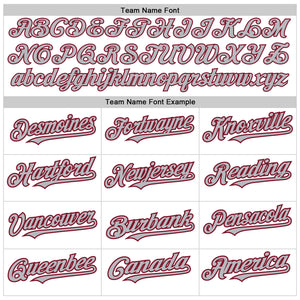 Custom White Pinstripe Gray-Crimson Authentic Fade Fashion Baseball Jersey