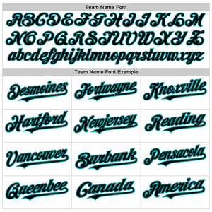 Custom White Pinstripe Black-Teal Authentic Fade Fashion Baseball Jersey