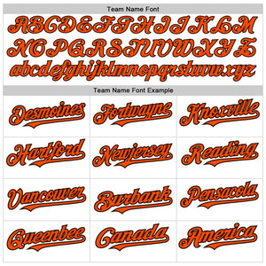 Custom White Pinstripe Orange-Brown Authentic Fade Fashion Baseball Jersey