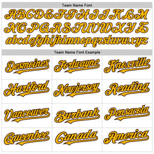 Load image into Gallery viewer, Custom White Pinstripe Gold-Brown Authentic Fade Fashion Baseball Jersey
