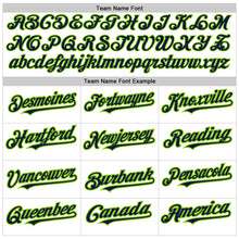 Load image into Gallery viewer, Custom White Pinstripe Navy-Neon Green Authentic Fade Fashion Baseball Jersey
