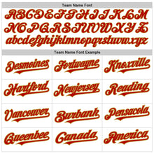Load image into Gallery viewer, Custom White Pinstripe Red-Old Gold Authentic Fade Fashion Baseball Jersey
