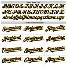 Load image into Gallery viewer, Custom White Pinstripe Black-Old Gold Authentic Fade Fashion Baseball Jersey
