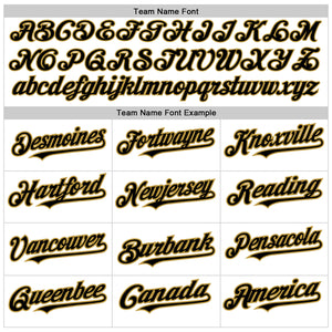 Custom White Pinstripe Black-Old Gold Authentic Fade Fashion Baseball Jersey