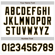 Load image into Gallery viewer, Custom White Pinstripe Black-Old Gold Authentic Fade Fashion Baseball Jersey
