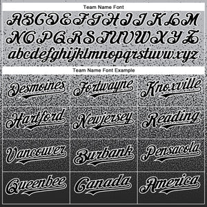 Custom Gray Black-White Authentic Fade Fashion Baseball Jersey