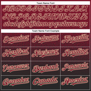 Custom Crimson Black-Cream Authentic Fade Fashion Baseball Jersey