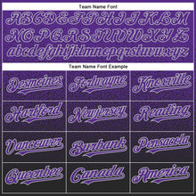 Load image into Gallery viewer, Custom Purple Gray-Black Authentic Fade Fashion Baseball Jersey
