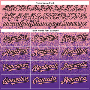 Custom Medium Pink Purple-Black Authentic Fade Fashion Baseball Jersey