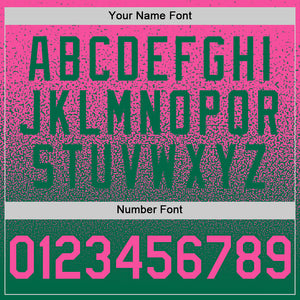 Custom Pink Kelly Green Authentic Fade Fashion Baseball Jersey