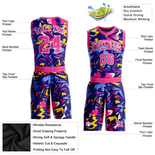 Load image into Gallery viewer, Custom Figure Pink-Gold Music Festival Round Neck Sublimation Basketball Suit Jersey
