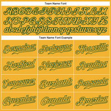 Load image into Gallery viewer, Custom Gold Gold-Green Authentic Baseball Jersey
