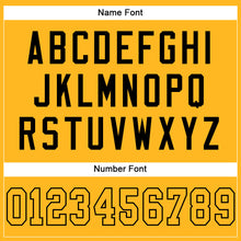 Load image into Gallery viewer, Custom Gold Gold-Black Mesh Authentic Football Jersey
