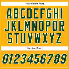 Load image into Gallery viewer, Custom Gold Green-White Authentic Baseball Jersey
