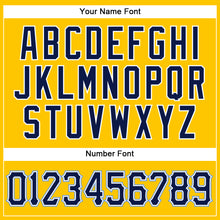 Load image into Gallery viewer, Custom Gold Navy-Light Blue Authentic Sleeveless Baseball Jersey
