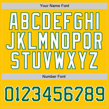 Load image into Gallery viewer, Custom Yellow Kelly Green Pinstripe Kelly Green-White Authentic Baseball Jersey
