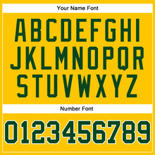 Load image into Gallery viewer, Custom Gold White Pinstripe Green Authentic Basketball Jersey
