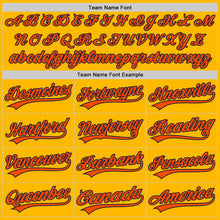 Load image into Gallery viewer, Custom Gold Orange-Navy Authentic Throwback Baseball Jersey
