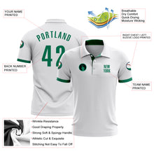 Load image into Gallery viewer, Custom White Kelly Green Performance Golf Polo Shirt
