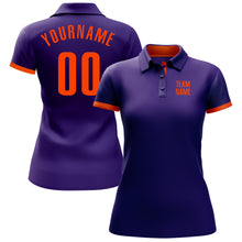 Load image into Gallery viewer, Custom Purple Orange Performance Golf Polo Shirt
