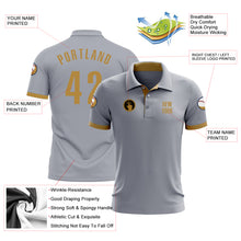 Load image into Gallery viewer, Custom Gray Old Gold Performance Golf Polo Shirt
